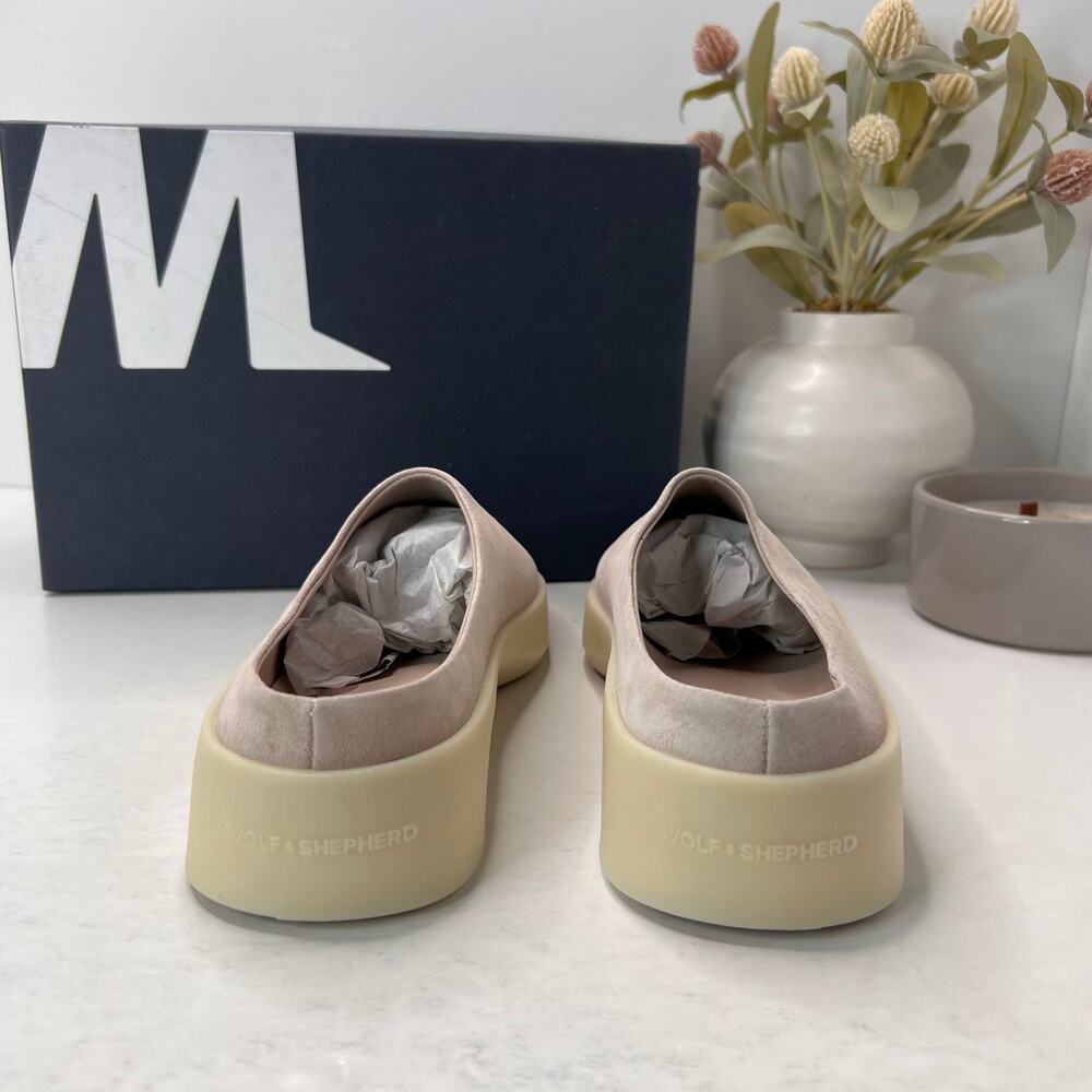 Wolf & Shepherd Shoes Cruise Mule Fair Slip On Gray/Vanilla Men 7.5/Women 9 NWB - Picture 4 of 10
